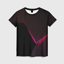 Женская футболка Неоновый треугольный порез