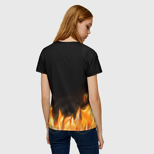 Женская футболка Дэхья - пламенная грива / 3D-принт – фото 4