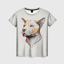 Женская футболка Стилизованный пёс в геометрическом стиле 2