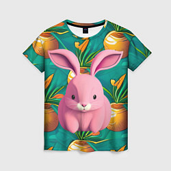 Женская футболка Pink rabbit