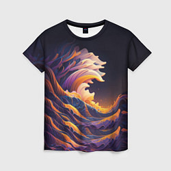 Женская футболка Красочная волна