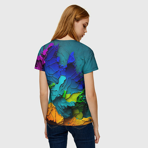 Женская футболка Взрыв красок / 3D-принт – фото 4