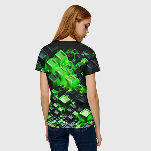 Женская футболка Броня крипера из майнкрафт / 3D-принт – фото 4