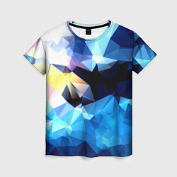 Футболка женская Polygon blue abstract collection, цвет: 3D-принт