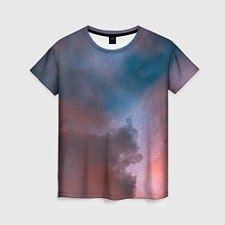 Женская футболка Сплетение двух космических сияний