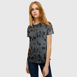 Футболка женская Digital pixel black, цвет: 3D-принт — фото 2