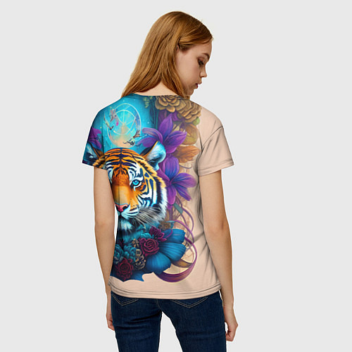Женская футболка Tiger tattoo - irezumi - art / 3D-принт – фото 4