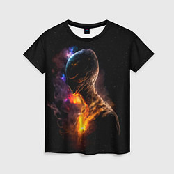 Женская футболка Инопланетянин в космическом пространстве