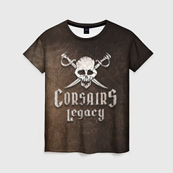 Женская футболка Corsairs Legacy Весёлый Роджер