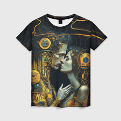 Женская футболка Gustav Klimt Cyberpunk