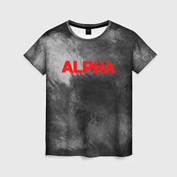 Женская футболка Альфа мужик