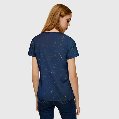 Женская футболка Космонавт с кружкой / 3D-принт – фото 4