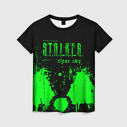 Женская футболка Stalker clear sky radiation