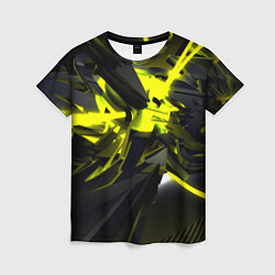 Футболка женская Yellow gold abstraction, цвет: 3D-принт