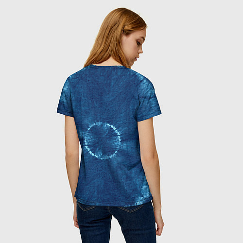 Женская футболка Синий круг тай-дай / 3D-принт – фото 4