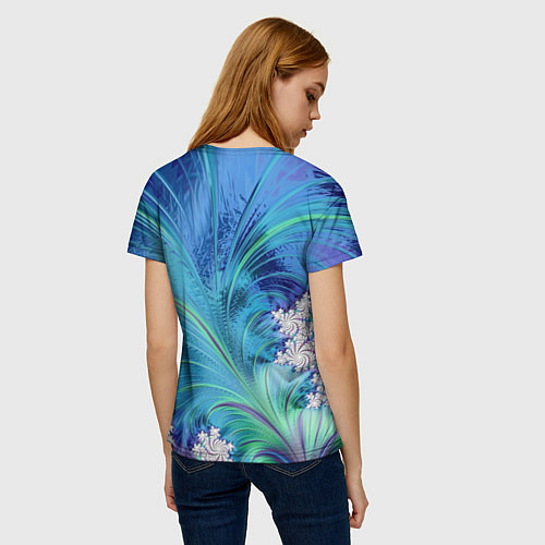 Женская футболка Авангардная фрактальная композиция / 3D-принт – фото 4