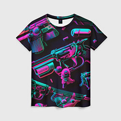 Женская футболка Неоновый пистолет