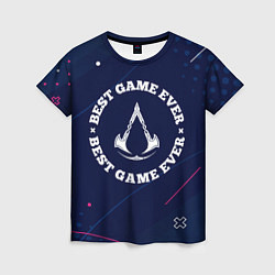 Женская футболка Символ Assassins Creed и надпись best game ever