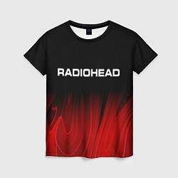 Женская футболка Radiohead red plasma