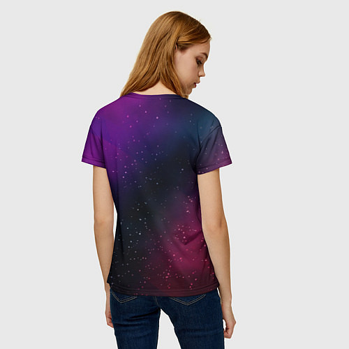 Женская футболка Black Clover gradient space / 3D-принт – фото 4