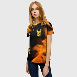 Футболка женская Free Fire - gold gradient: надпись, символ, цвет: 3D-принт — фото 2