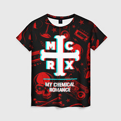 Женская футболка My Chemical Romance rock glitch