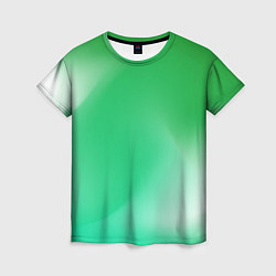 Футболка женская Градиент зеленый, цвет: 3D-принт