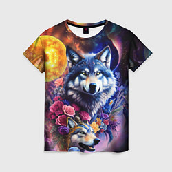 Женская футболка Звездные волки