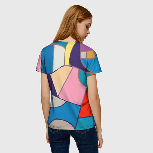 Женская футболка Geometry in color / 3D-принт – фото 4