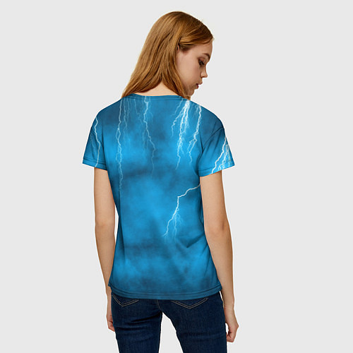 Женская футболка Stalker sky art blue / 3D-принт – фото 4