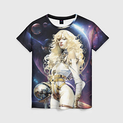 Женская футболка Космическая блондинка