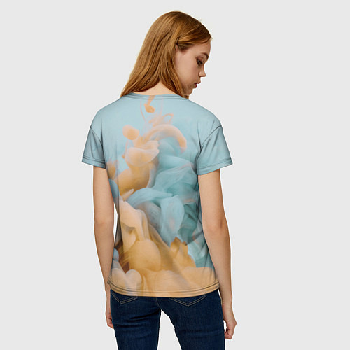 Женская футболка Двухцветный дым / 3D-принт – фото 4