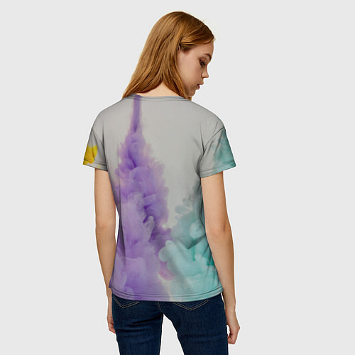 Женская футболка Тёмные дымы / 3D-принт – фото 4