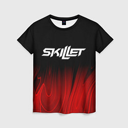 Женская футболка Skillet red plasma
