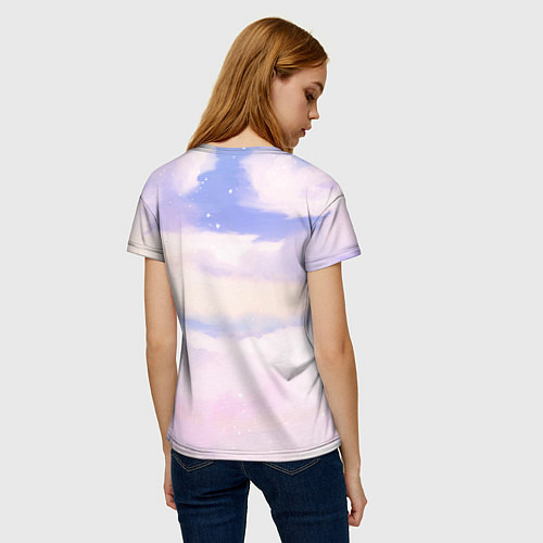 Женская футболка Spirited Away sky clouds / 3D-принт – фото 4