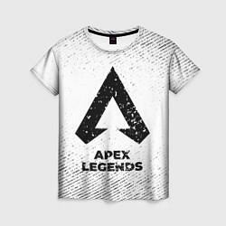 Женская футболка Apex Legends с потертостями на светлом фоне