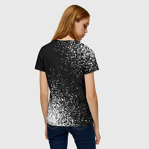 Женская футболка Muse и рок символ на темном фоне / 3D-принт – фото 4