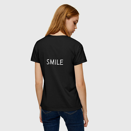 Женская футболка Рисунок в стиле граффити Smile / 3D-принт – фото 4