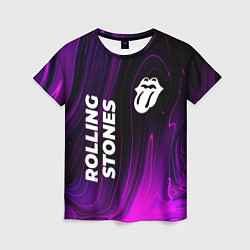 Женская футболка Rolling Stones violet plasma