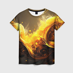 Женская футболка Золотые волны