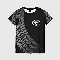 Женская футболка Toyota tire tracks