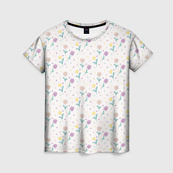 Женская футболка Весенний паттерн с цветами