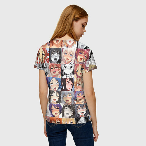 Женская футболка Anime hentai ahegao manga / 3D-принт – фото 4