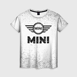 Женская футболка Mini с потертостями на светлом фоне