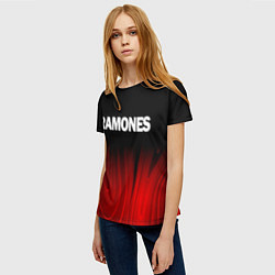 Футболка женская Ramones red plasma, цвет: 3D-принт — фото 2