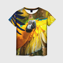 Женская футболка Взлёт попугая
