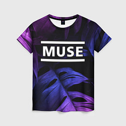 Женская футболка Muse neon monstera