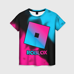 Женская футболка Roblox - neon gradient