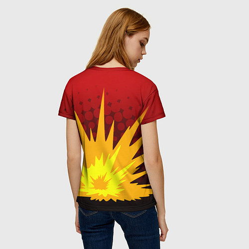 Женская футболка Chicken Gun - спецназ / 3D-принт – фото 4