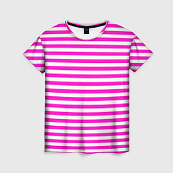 Женская футболка Ярко-розовые полосы